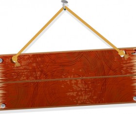 Set of Wooden tags elements vector 01