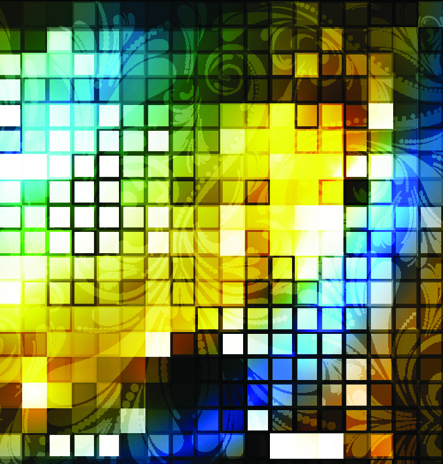 Elements of Abstract mosaics background vector 05