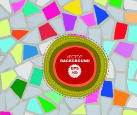 Elements of Abstract mosaics background vector 07