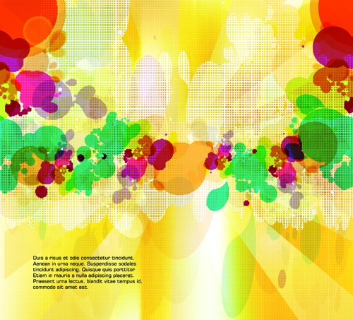 abstract Colorful spots vector background 03