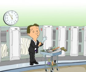 Elements of cartoon People vector 01