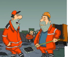 Elements of cartoon People vector 04