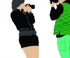 Set of Photographer design elements vector 03