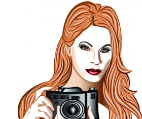 Set of Photographer design elements vector 07