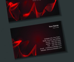 Set of Elegant Business Cards Vector 01