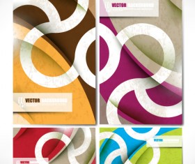 Set of ornate waves vector background 12