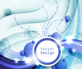 Set of ornate waves vector background 14