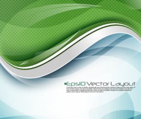 Set of ornate waves vector background 24