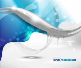 Set of ornate waves vector background 25