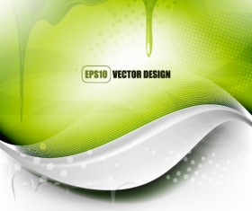 Set of ornate waves vector background 07