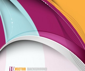 Set of ornate waves vector background 09