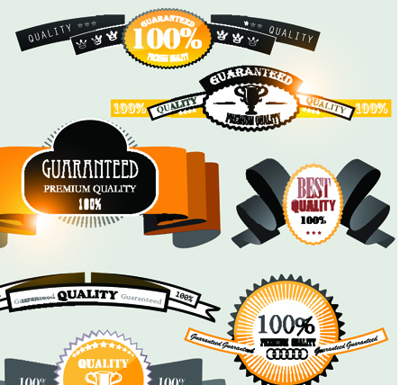 superior quality badges, labels and tags elements vector 03