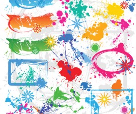 Spatter Mix design elements vector