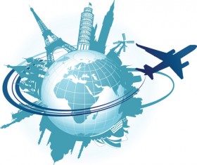 Set of Tourism elements vector 01