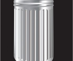 Colorful trash can vector 03