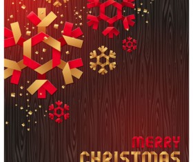 Merry Christmas Origami elements vector 03