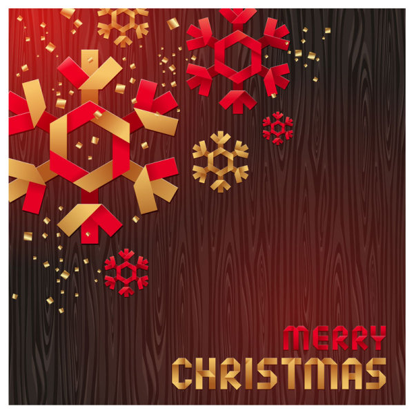 Merry Christmas Origami elements vector 03