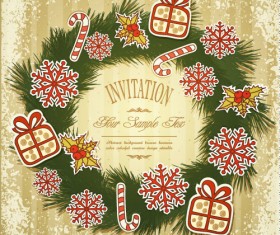 Set of Christmas design vector background 01