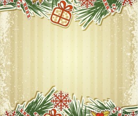 Set of Christmas design vector background 02