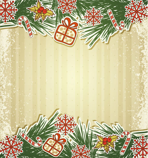 Set of Christmas design vector background 02