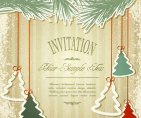Set of Christmas design vector background 03