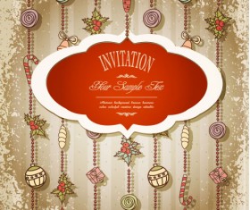 Set of Christmas design vector background 04