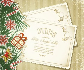 Set of Christmas design vector background 05
