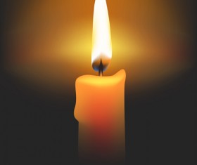 Romantic candle elements vector 01