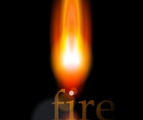 Romantic candle elements vector 02