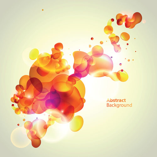 Elements of Abstract Halation background vector 03