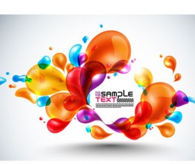 Elements of Abstract Halation background vector 04