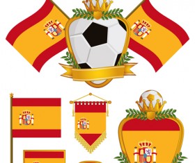 football flag elements vector set 16