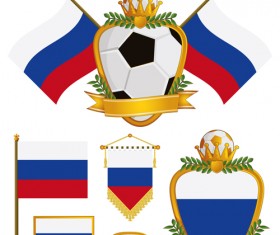 football flag elements vector set 08