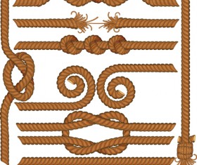 Set of knots borders elements vector 01