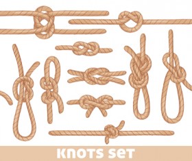 Set of knots borders elements vector 04