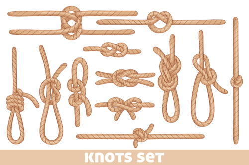 Set of knots borders elements vector 04