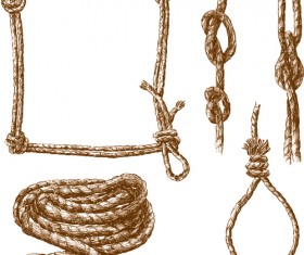 Set of knots borders elements vector 05