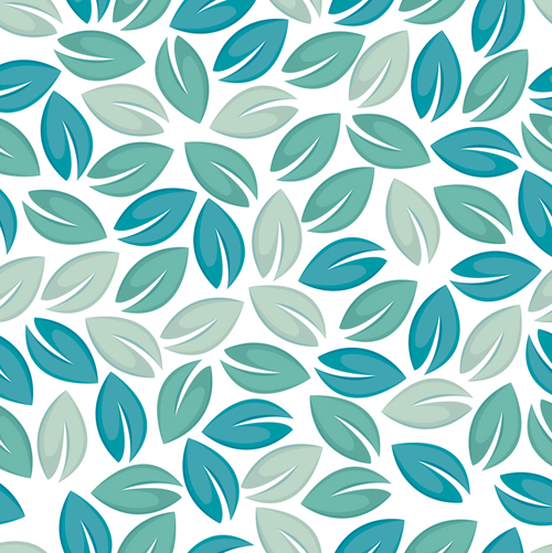 Set of Seamless Leaves pattern Vector 05