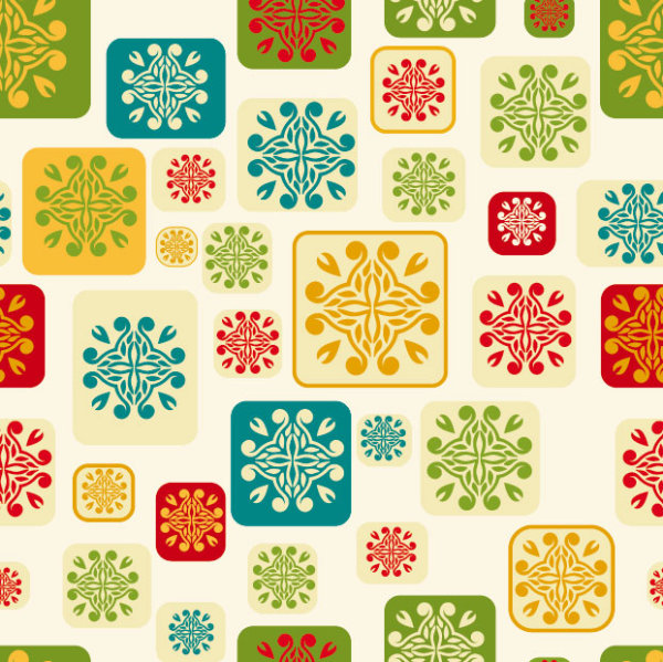Abstract floral of Pattern vector 04