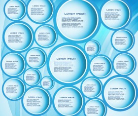 vector elements of Circle and cloud for the text template 03