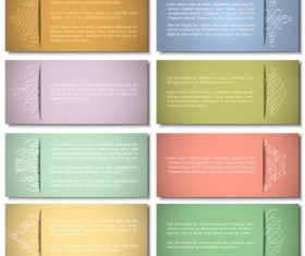 Set of Vintage Business card design vector 02