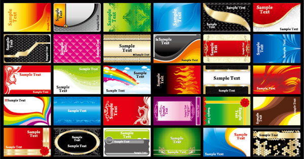Various Business cards Collection vector 01