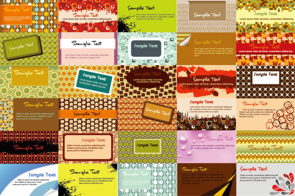 Various Business cards Collection vector 02