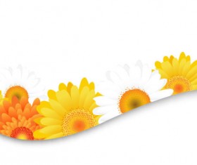Sunflower elements background vector 03