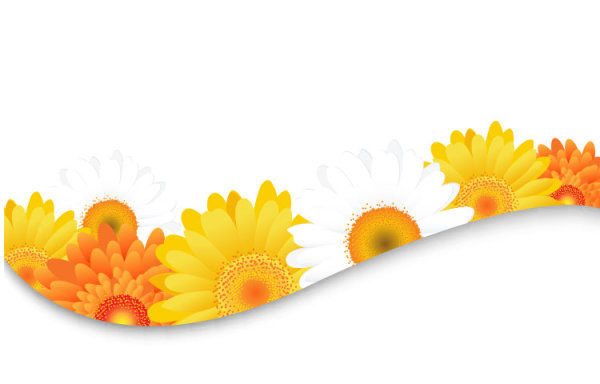 Sunflower elements background vector 03