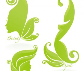 Beauty Silhouettes elements background vector 05
