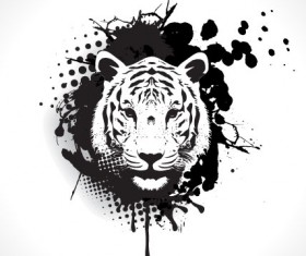 Set of Tiger vector picture art 04