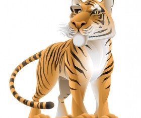 Set of Tiger vector picture art 07