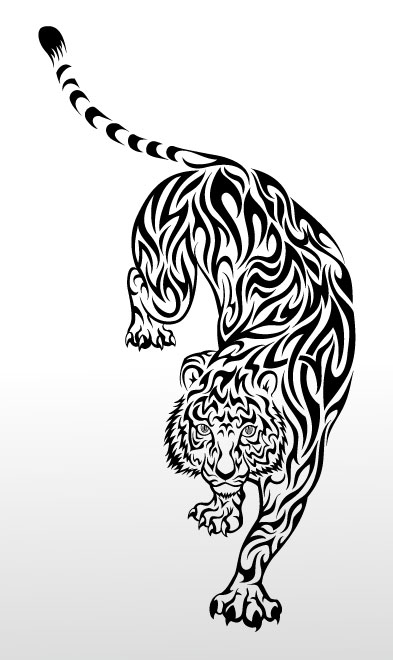 Set of Tiger vector picture art 08