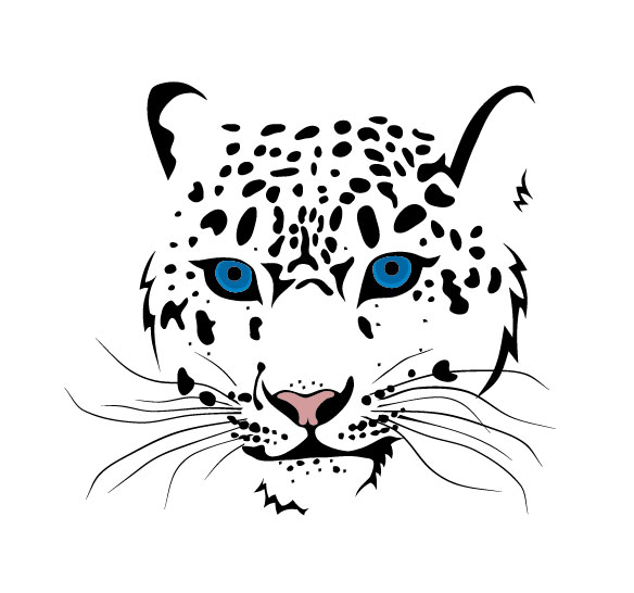 Set of Cheetah vector picture art 13